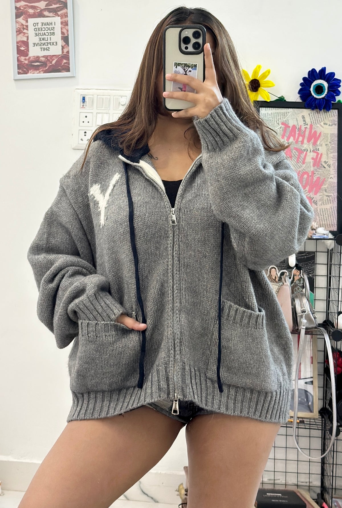Oversized Korean hoodie zipper (44-46)