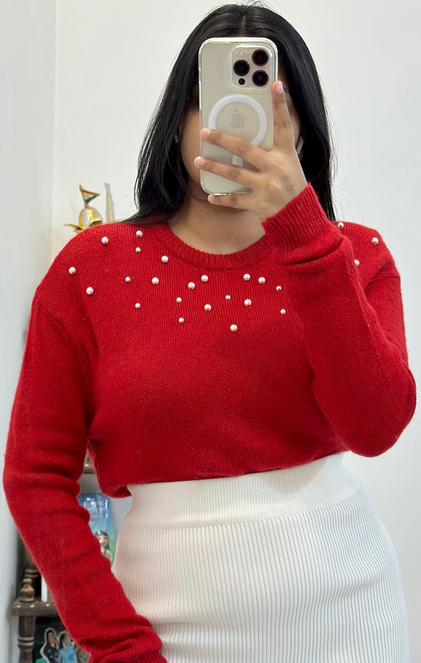 Pretty woollen cord set (26-28 waist / freesize top)