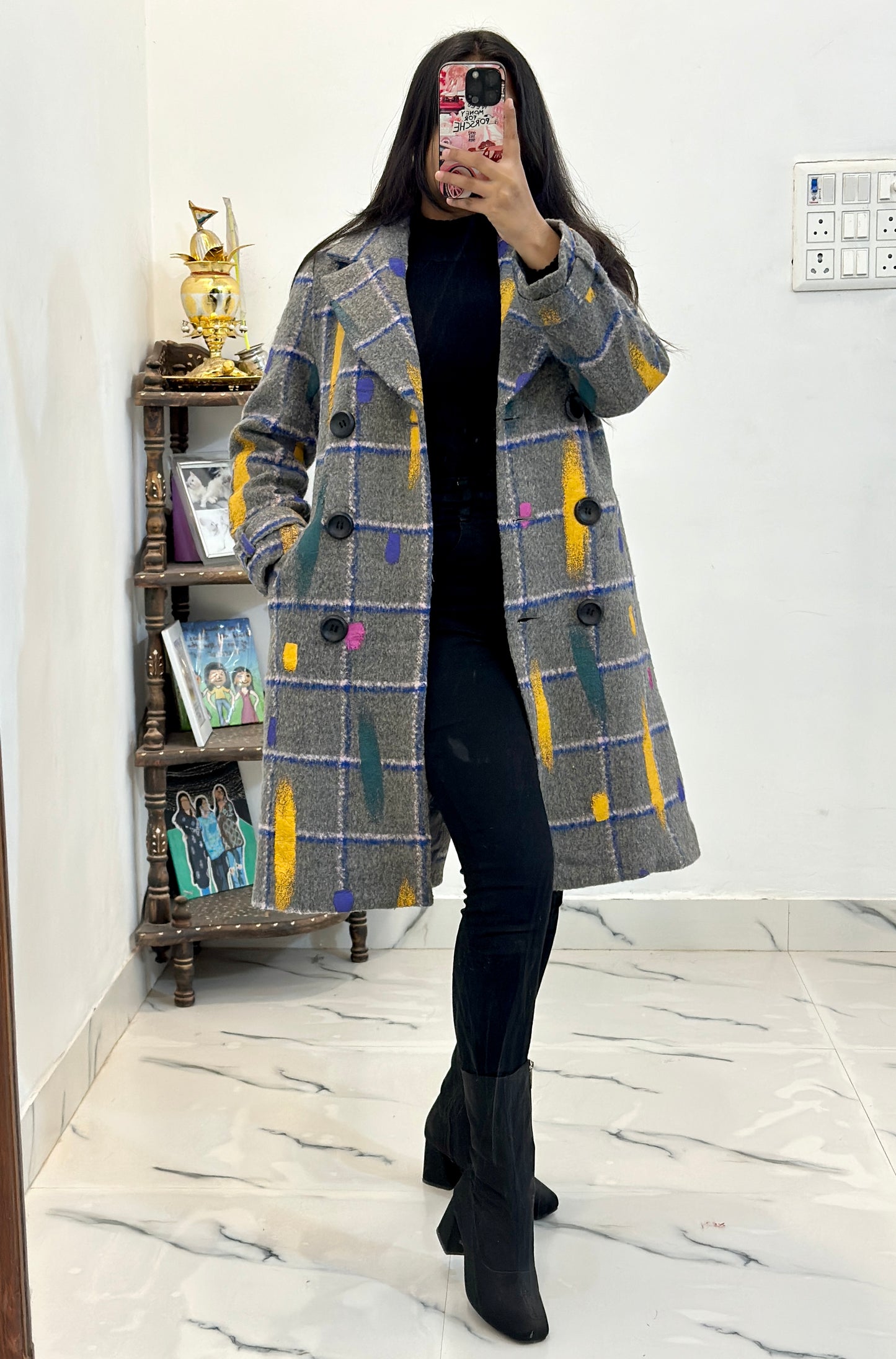 Heavy korean long coat (32-34)