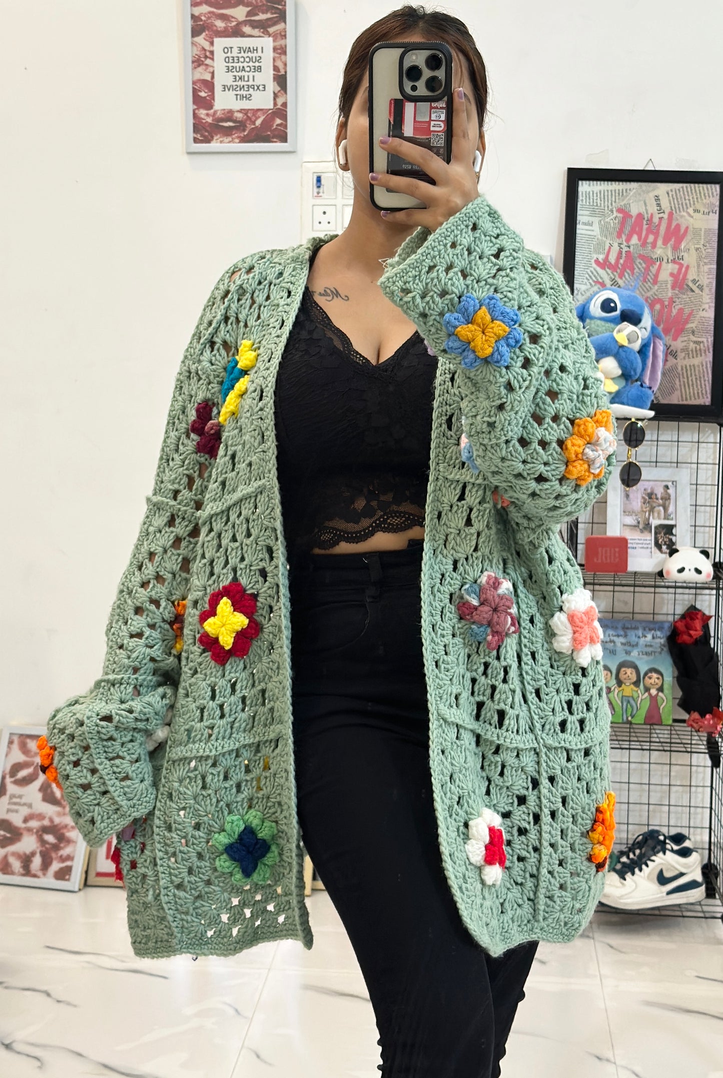 Oversized crochet shrug (48-50)