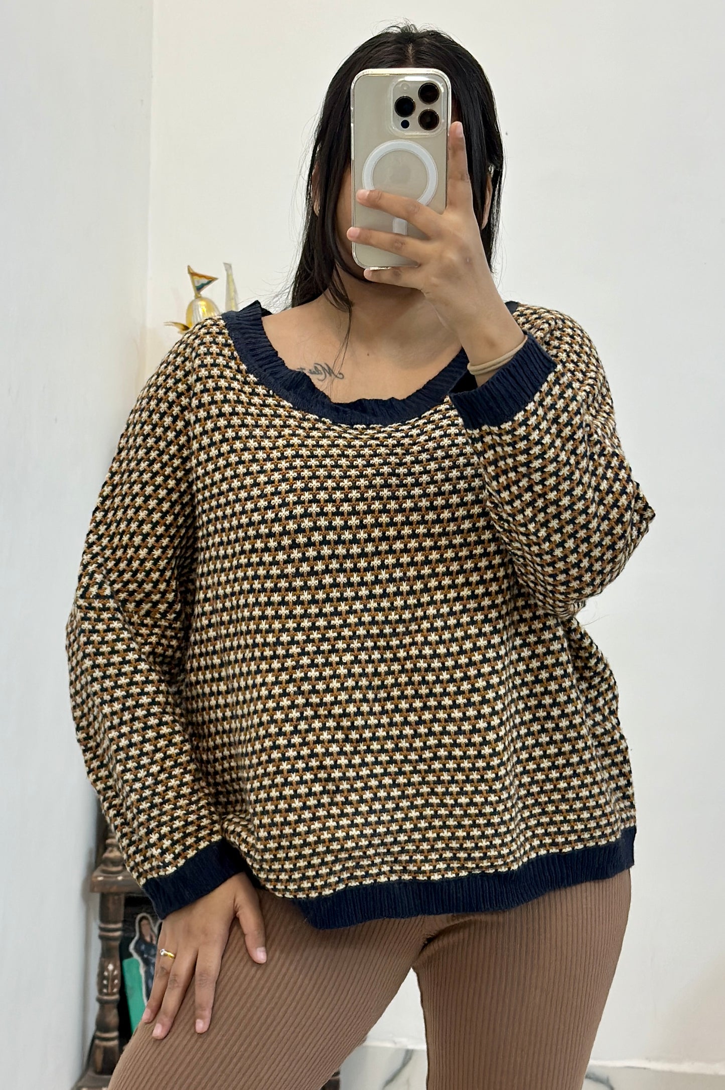 Pretty woollen cord set (26-28 waist / freesize sweater)