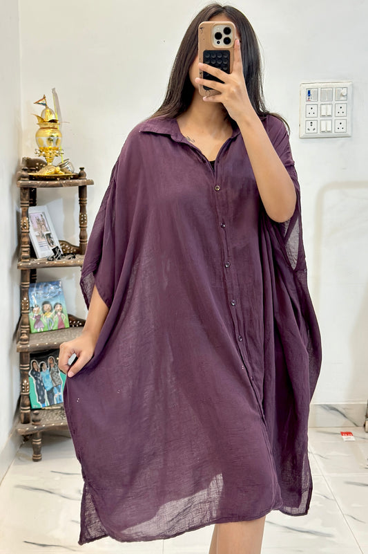 Oversized cotton shirt (52-54) plus size