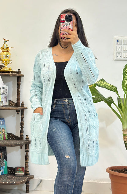 Ice blue shrug (Upto 38)
