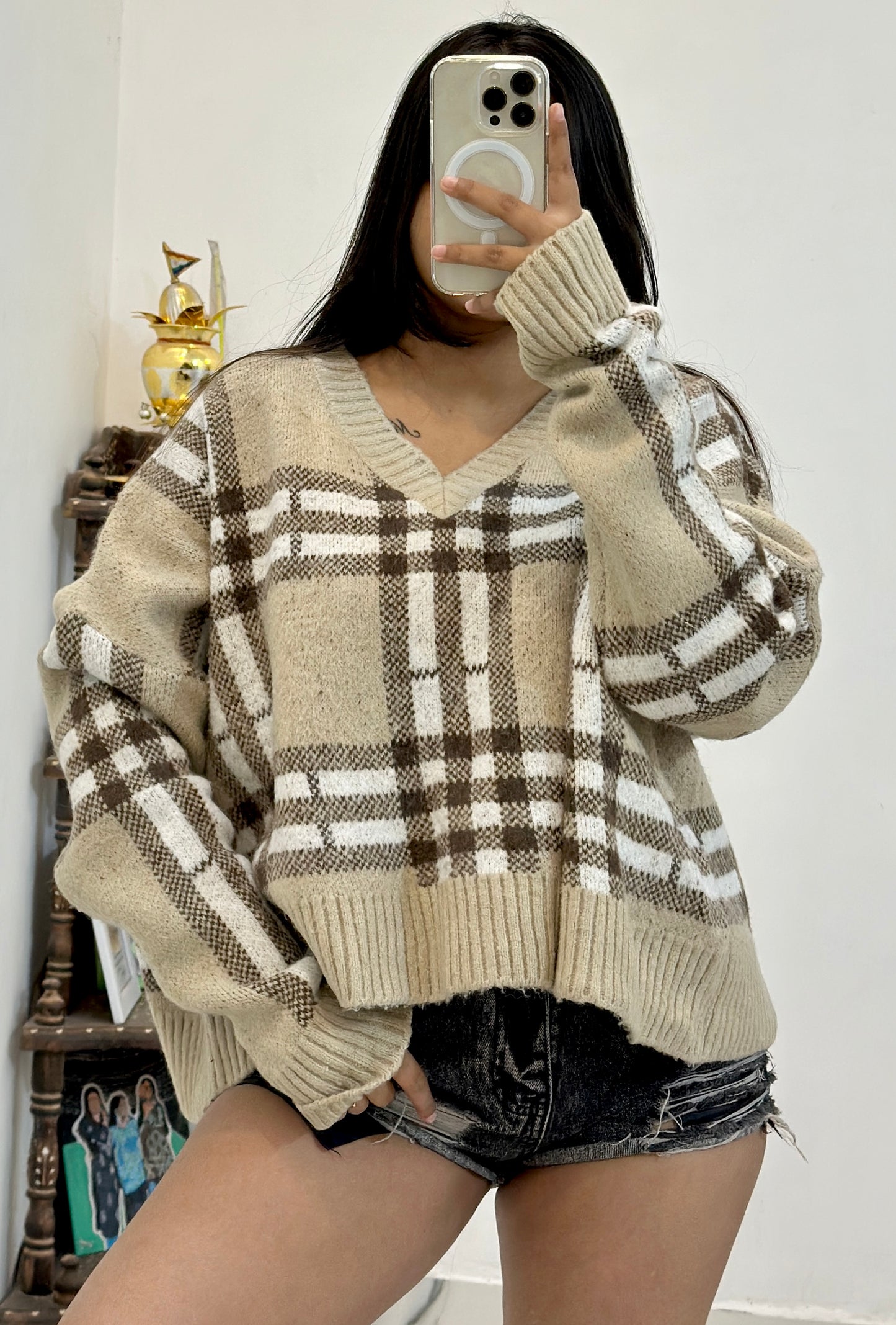 oversized heavy sweater (Freesize upto 50)