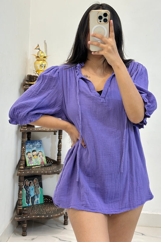 Cotton purple top (36-38)