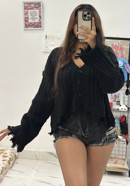 Oversized Korean cardigan (freesize upto 50)