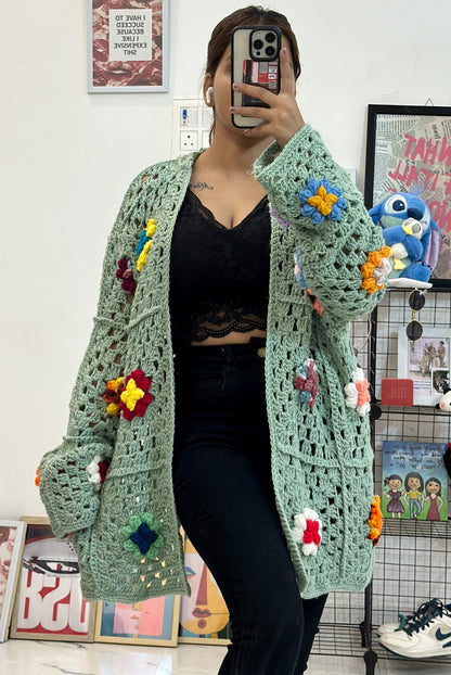 Oversized crochet shrug (48-50)