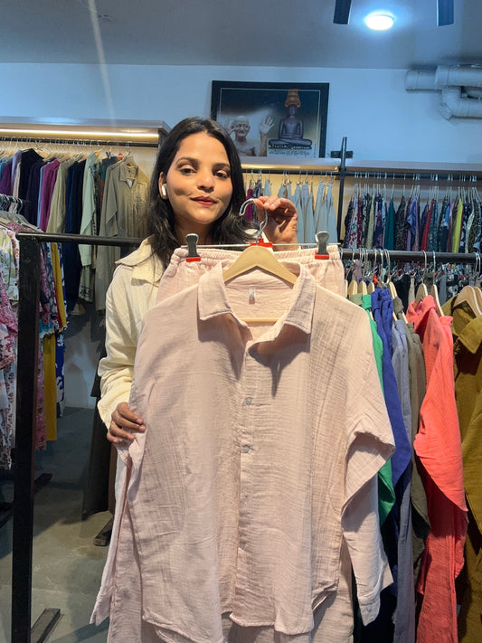 Pretty freesize cotton Cordset (upto 40-44)