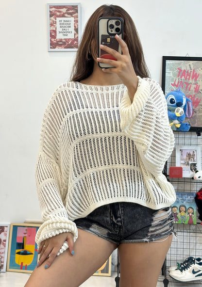 Oversized crochet top (46-48)