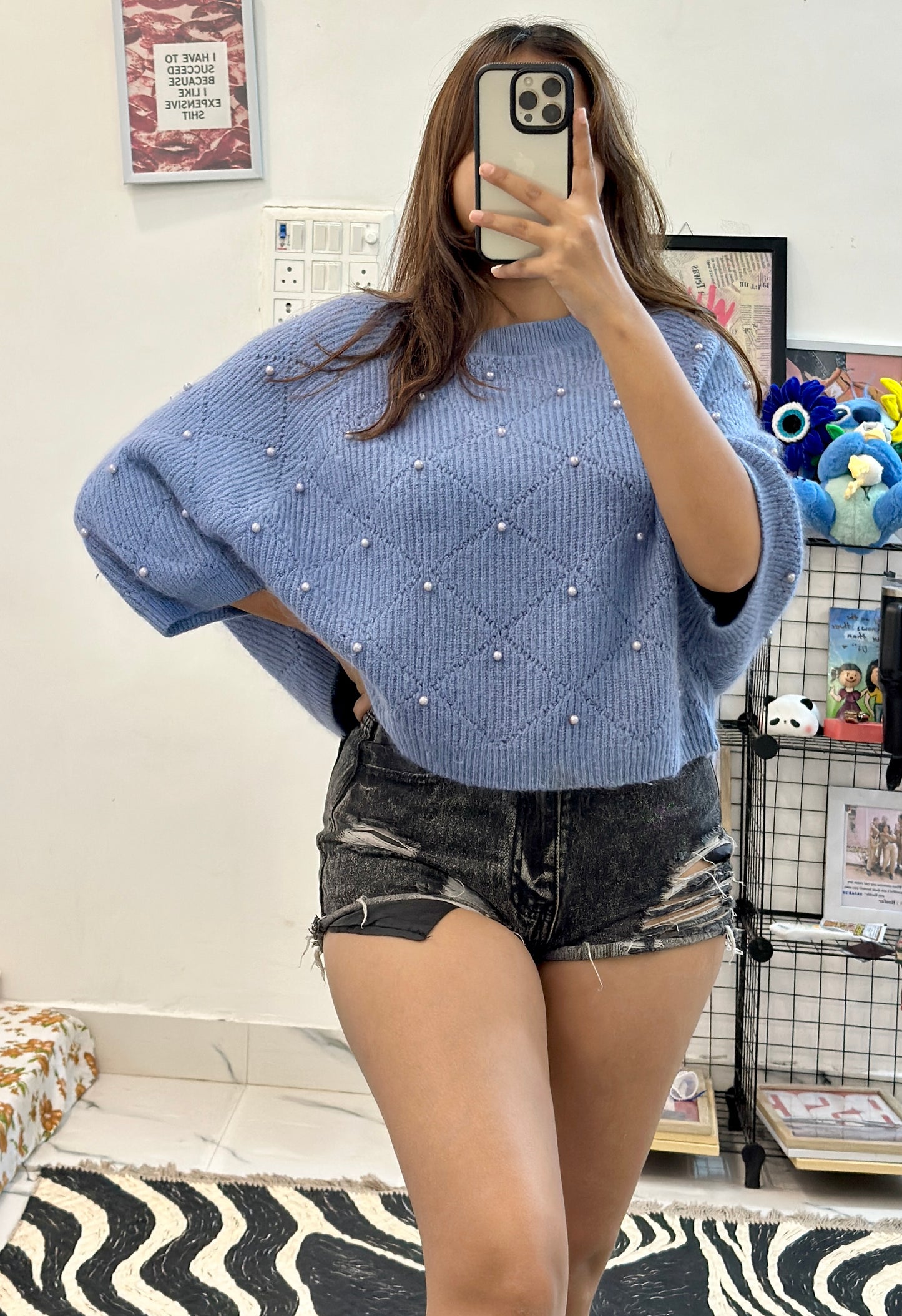 Oversized pearl sweater (46-48)