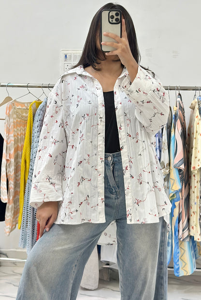 Oversized embroidered shirt (42-44)