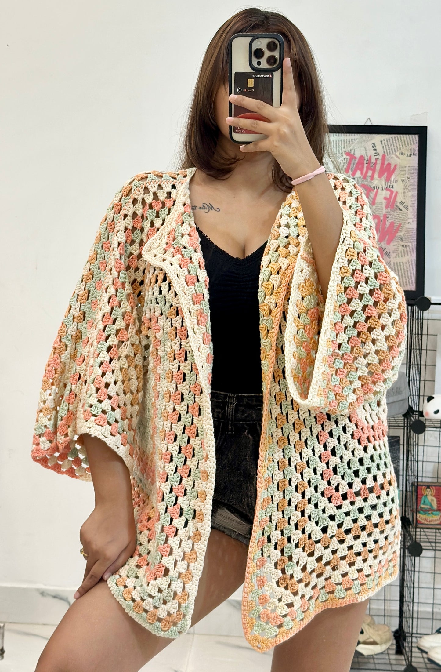 Oversized crochet shrug (46-48)