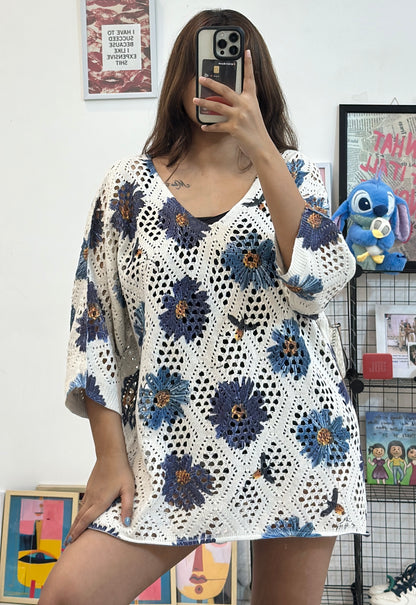 Oversized crochet top (40-42)