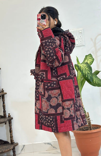 Prettiest warm hooded coat (40-44)