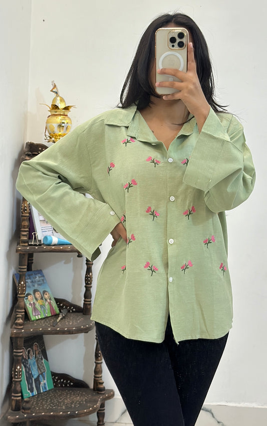 Linen embroidered shirt (38-40)