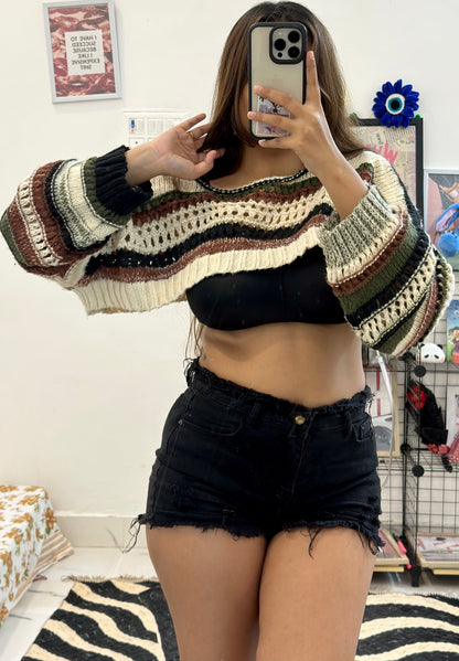 Oversized crochet pullover (freesize)