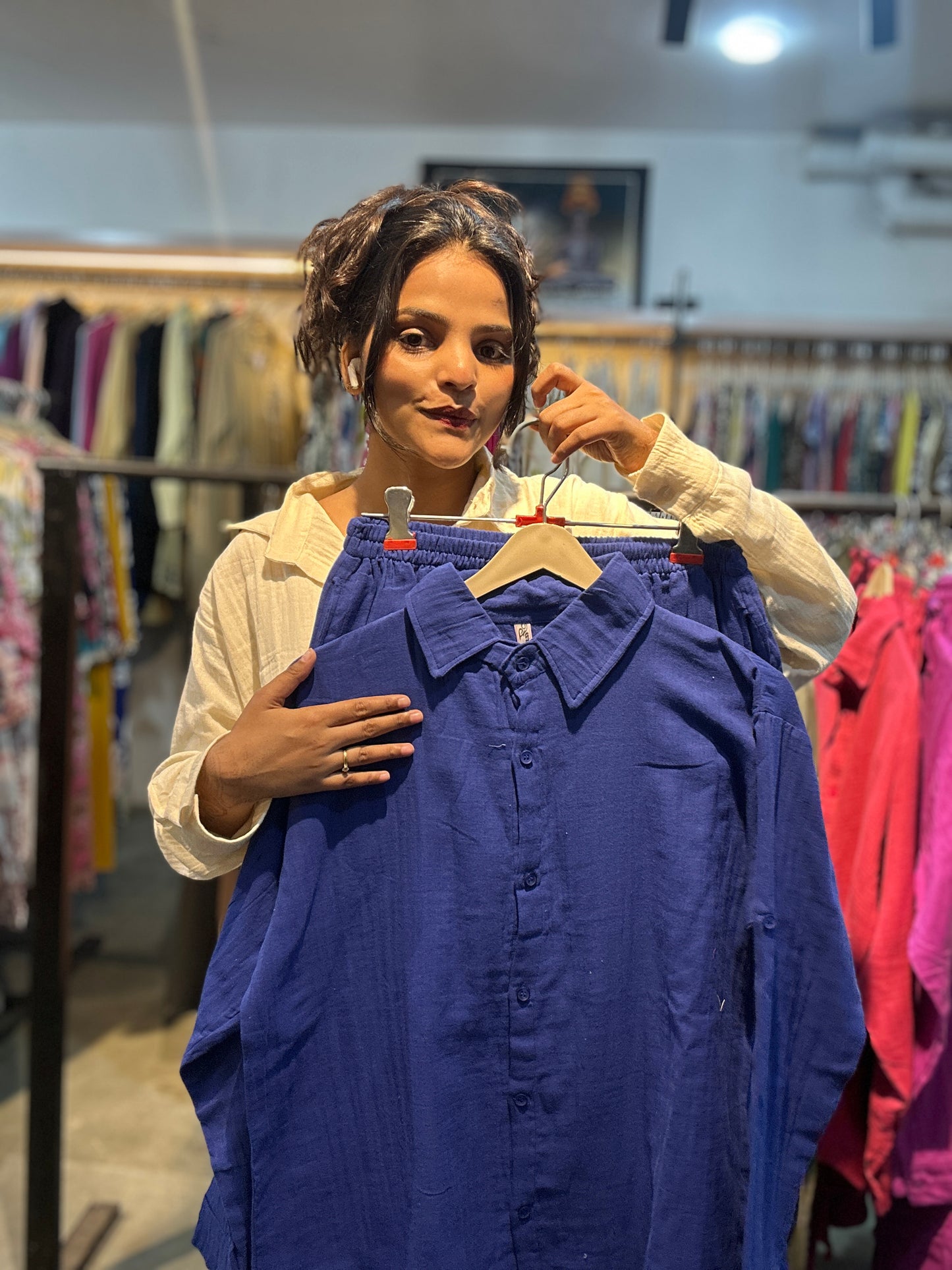 Pretty freesize cotton Cordset (upto 40-44)