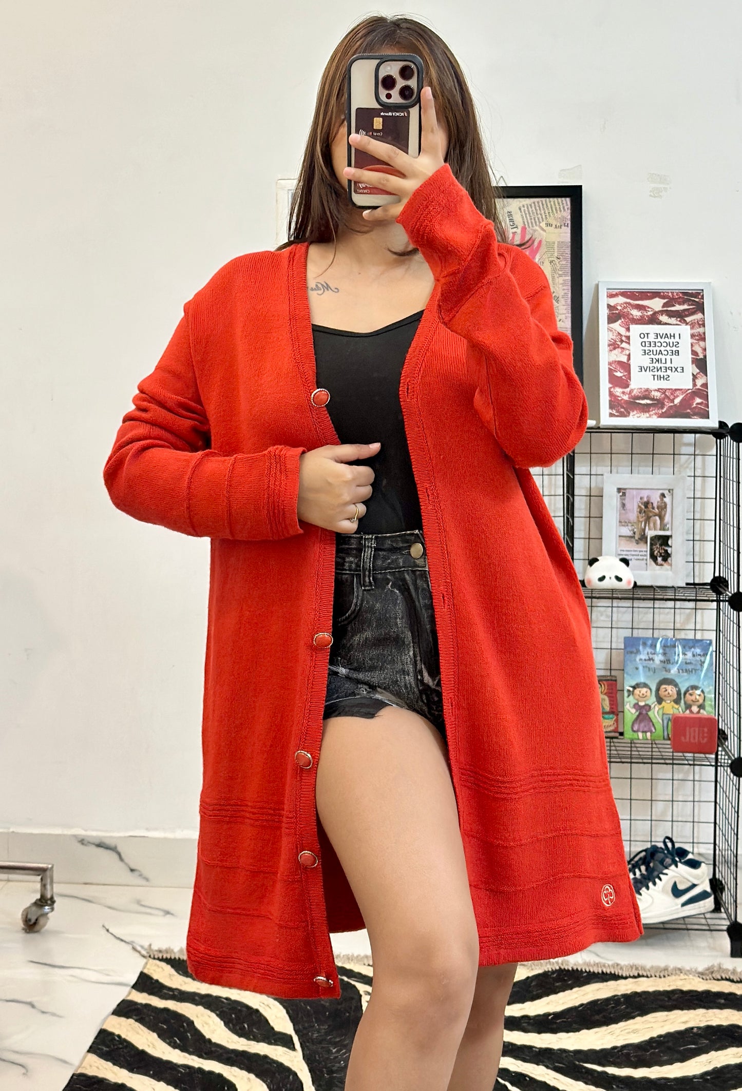 Red cardigan (42-44)