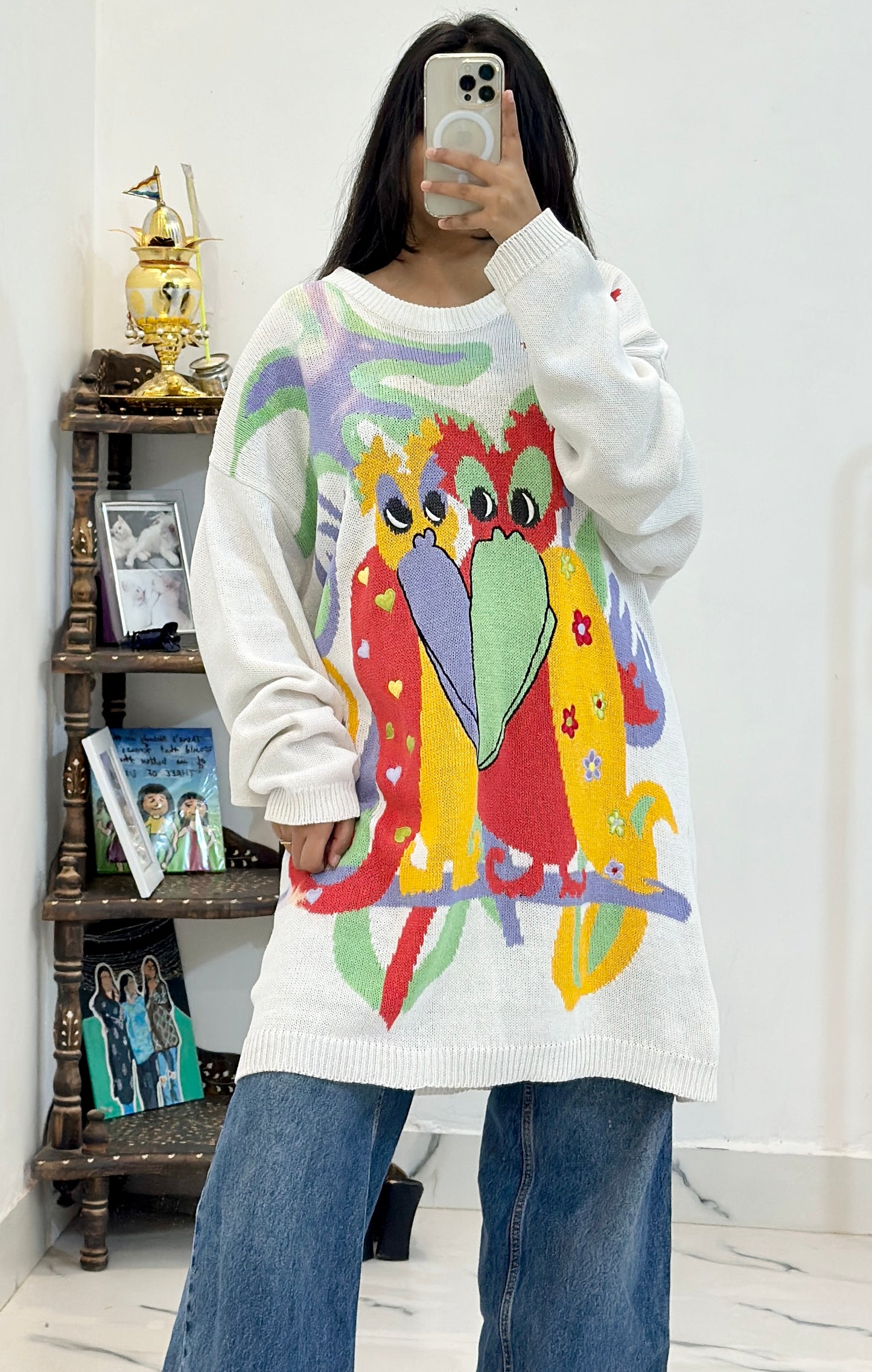 Long oversized Korean sweater (44-46)