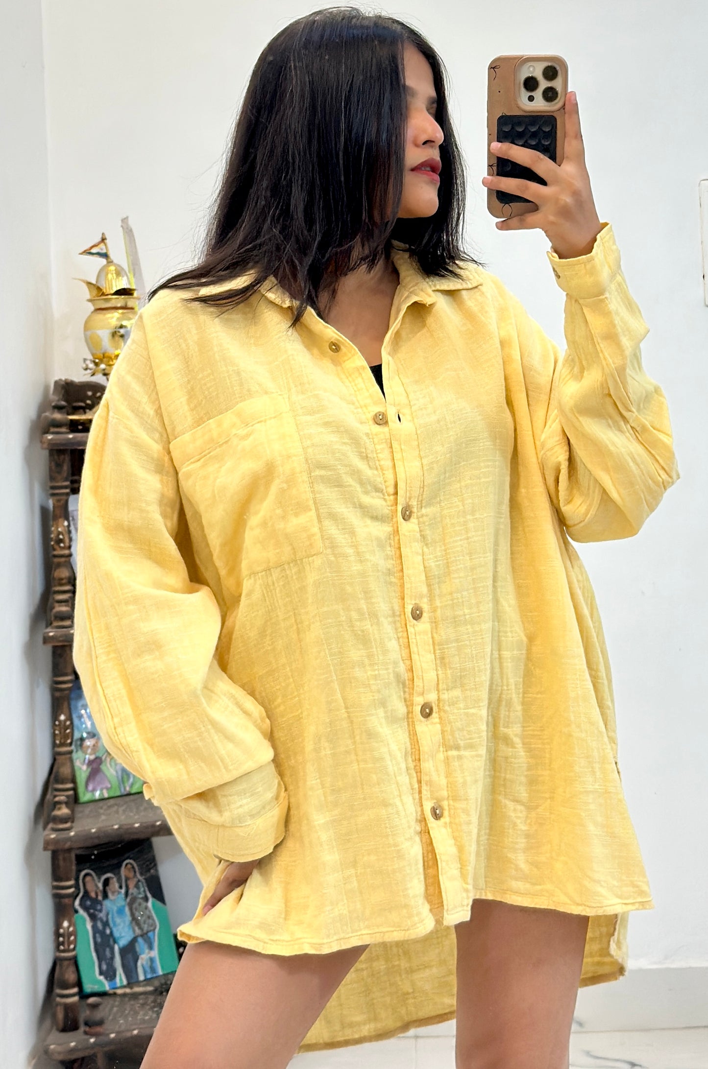 Oversized cotton shirt (46-48)