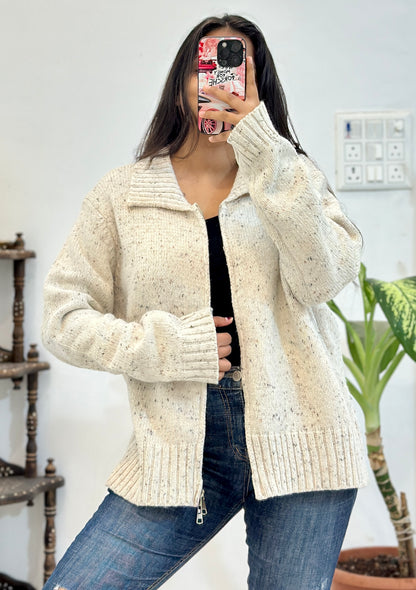 Oversized zipper sweater (42-44)