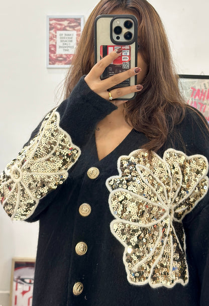 Prettiest sequin work sweater (42-44)