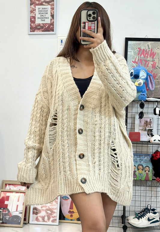 Oversized heavy cardigan (48-50)