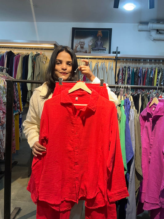 Pretty freesize cotton Cordset (upto 40-44)