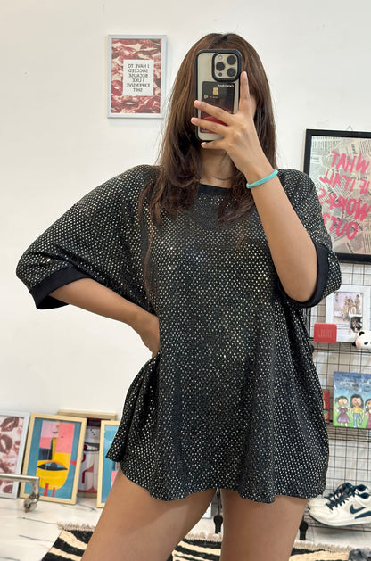 Pretty sequin oversized top (48-50)