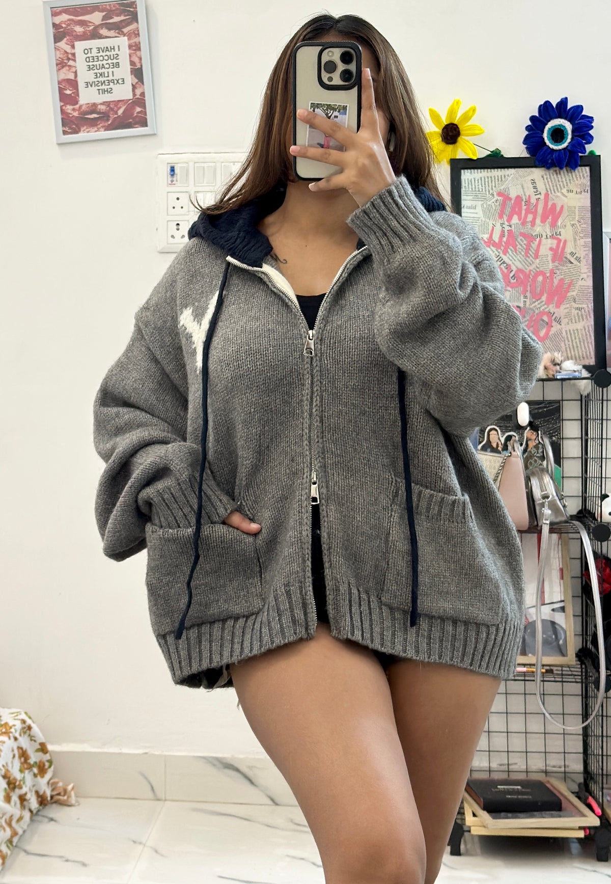Oversized Korean hoodie zipper (44-46)