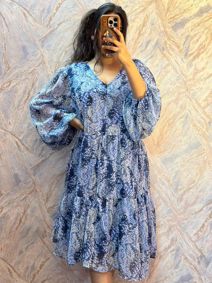 Oversized chiffon dress