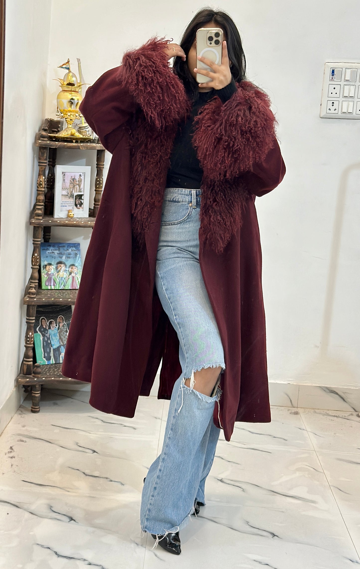 Heavy furry long coat (46-48)