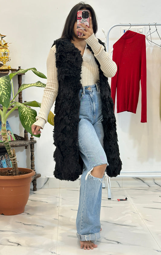 Furr long jacket with top (40-42)