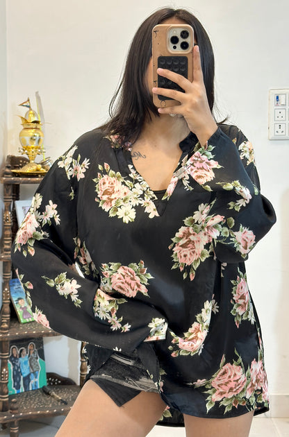 Oversized satin top (44-46)