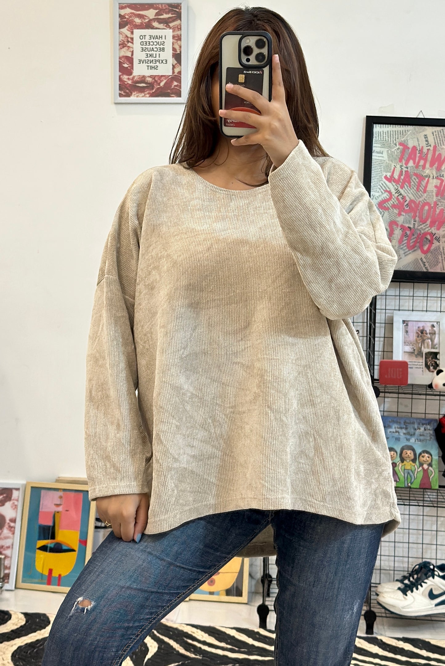 Oversized corduroy sweater (42-44)