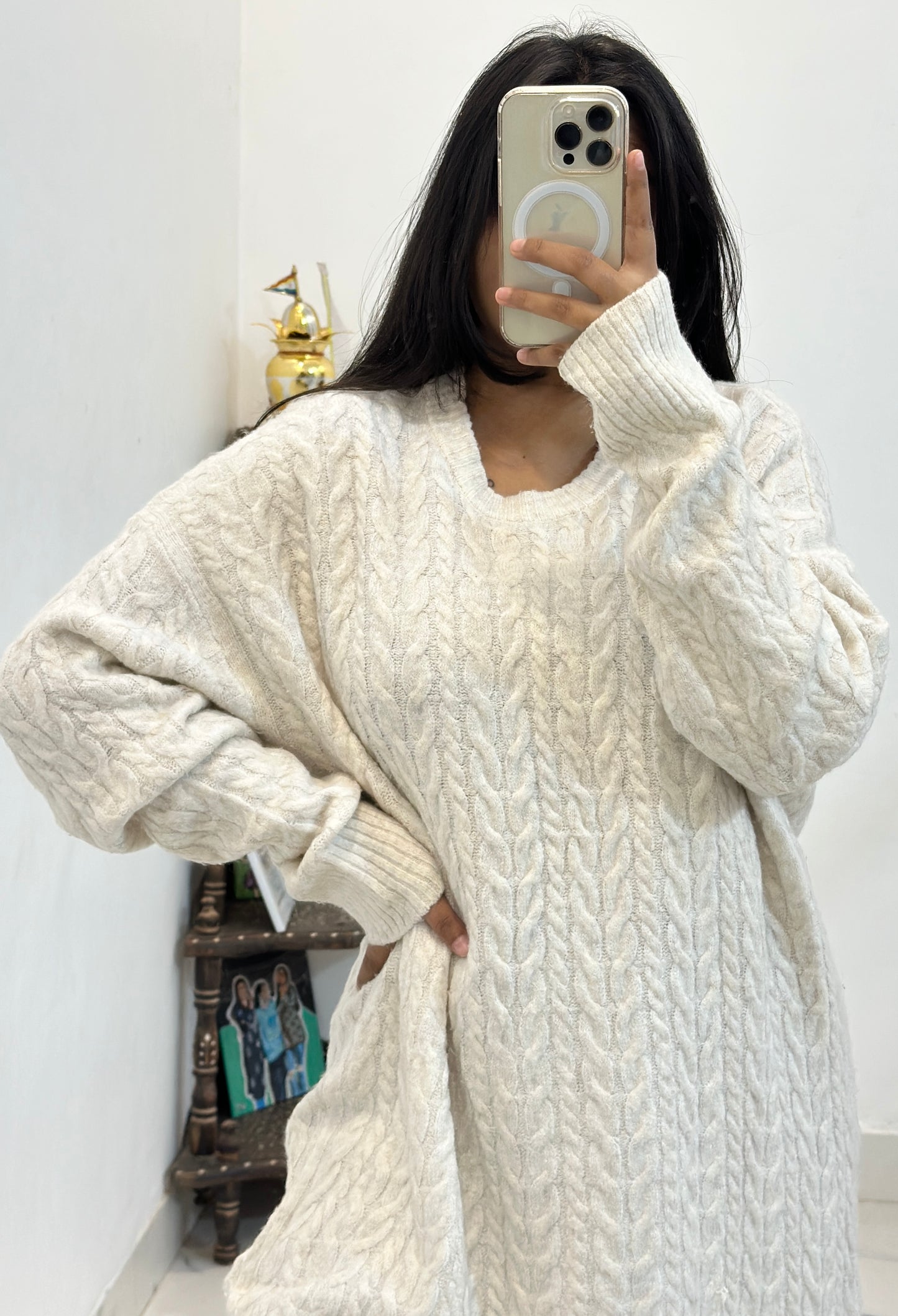 Oversized Korean long sweater (46-48)