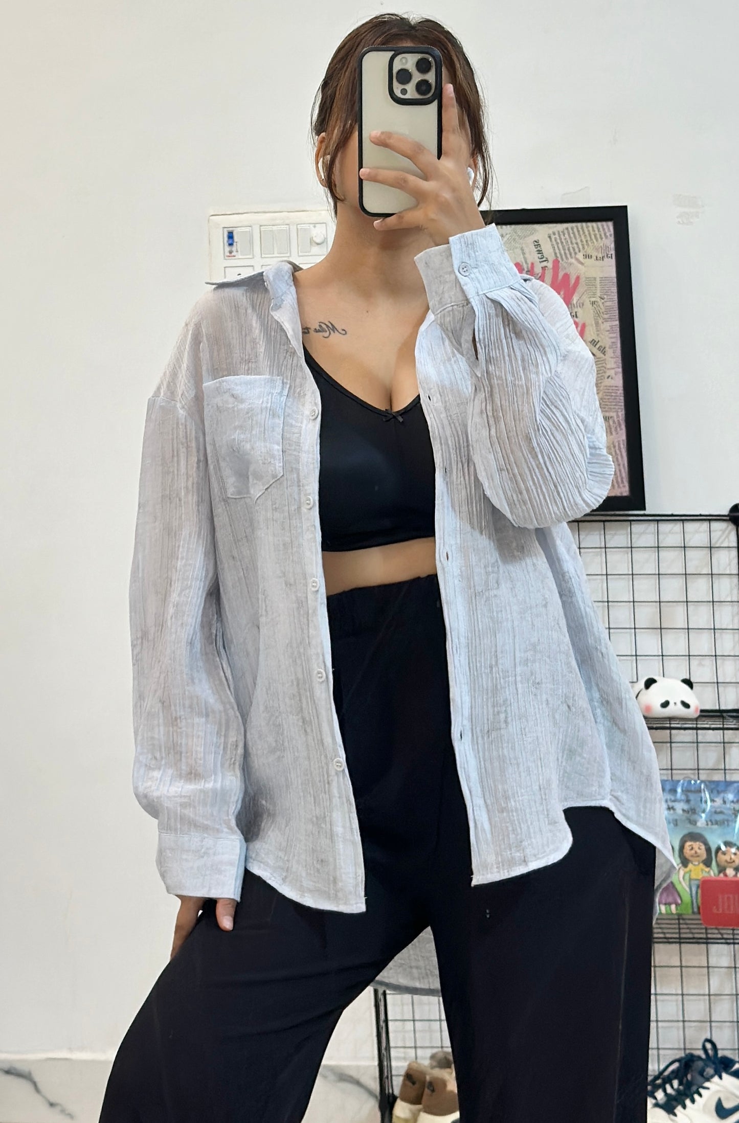 Oversized cotton shirt (42-44)