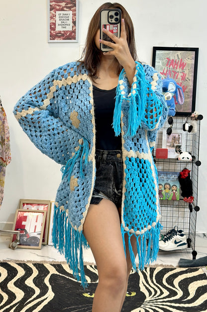 Heavy long crochet shrug (44-46)