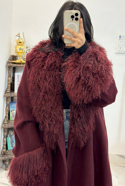 Heavy furry long coat (46-48)