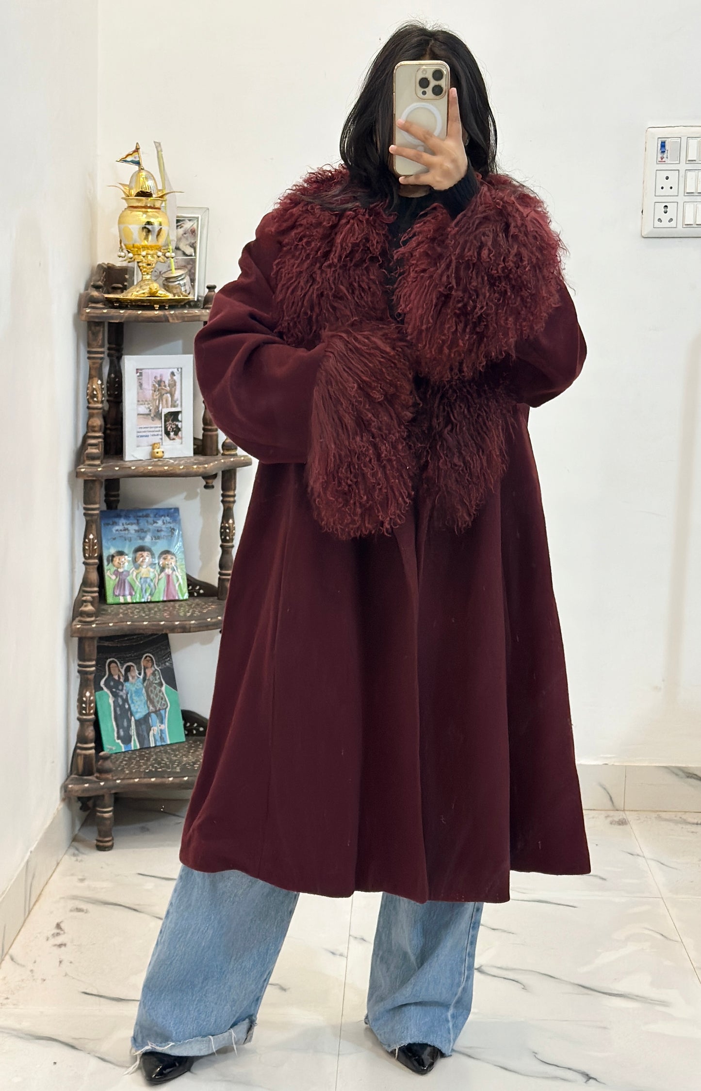 Heavy furry long coat (46-48)