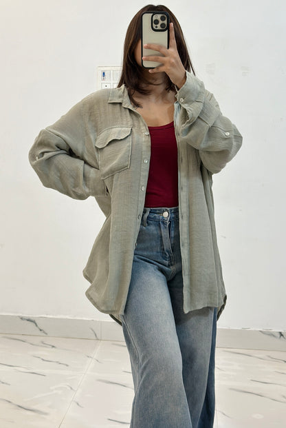 Oversized linen shirt (42-44)