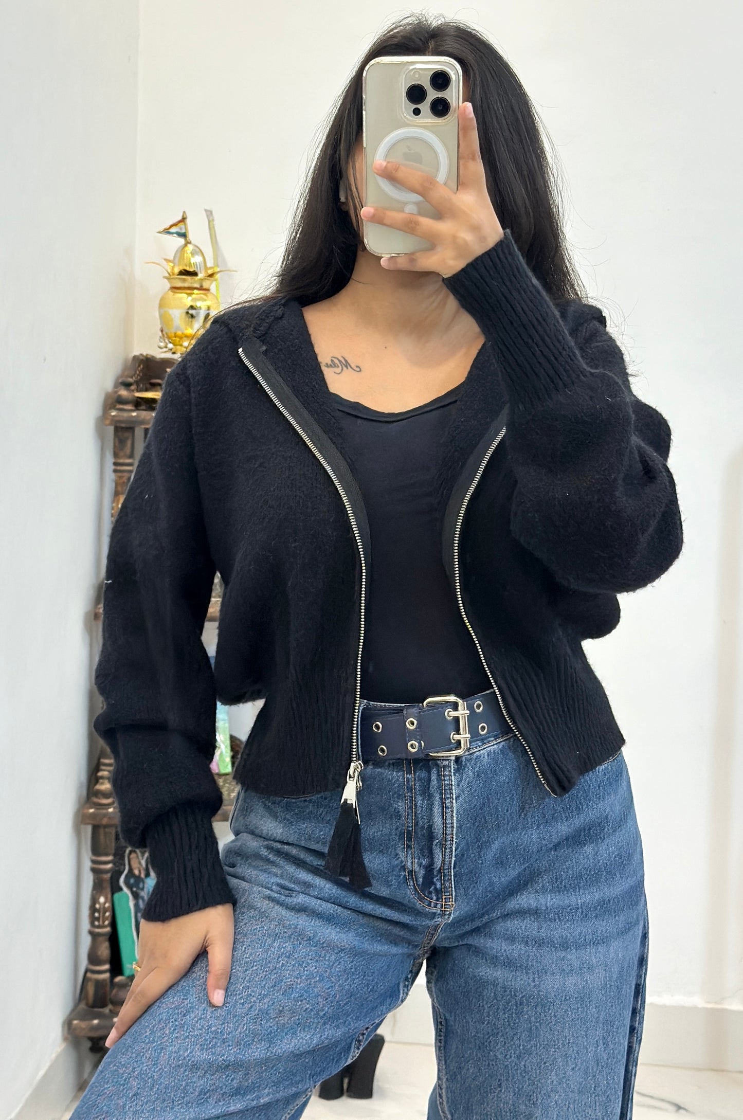Oversized zipper sweater (40-42)