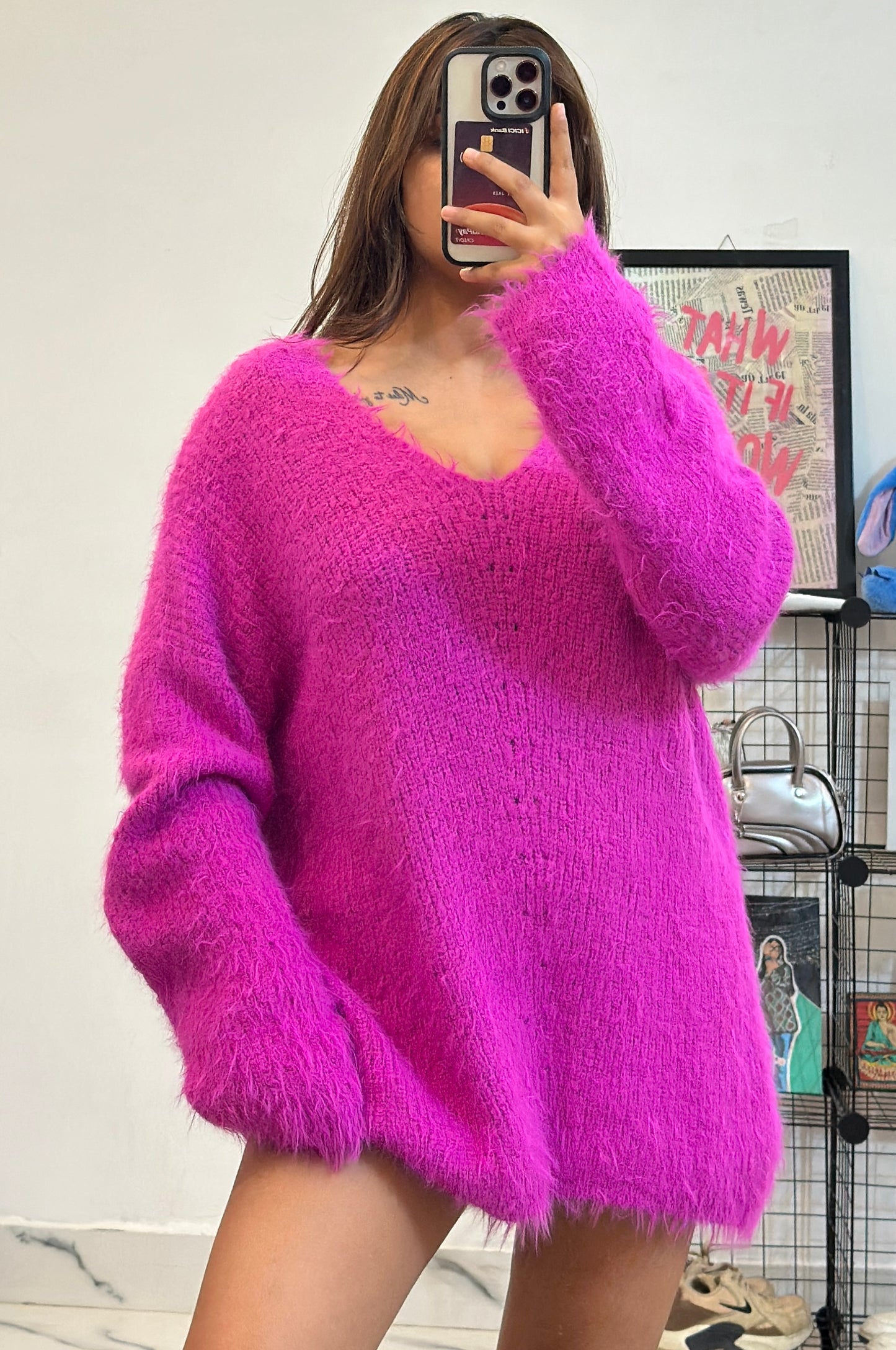Pretty furry oversized sweater (46-48)