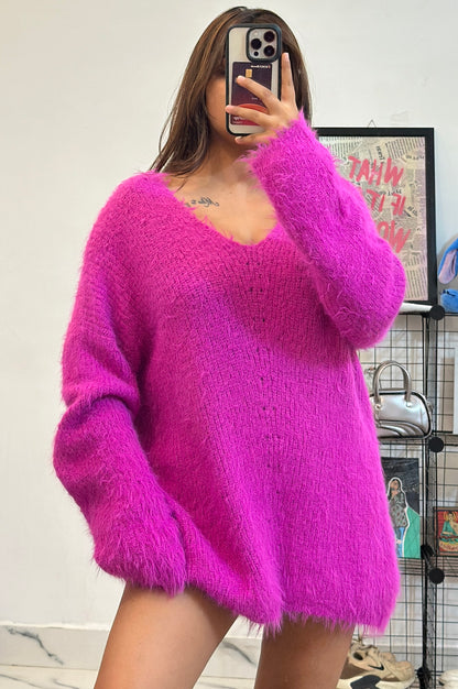 Pretty furry oversized sweater (46-48)