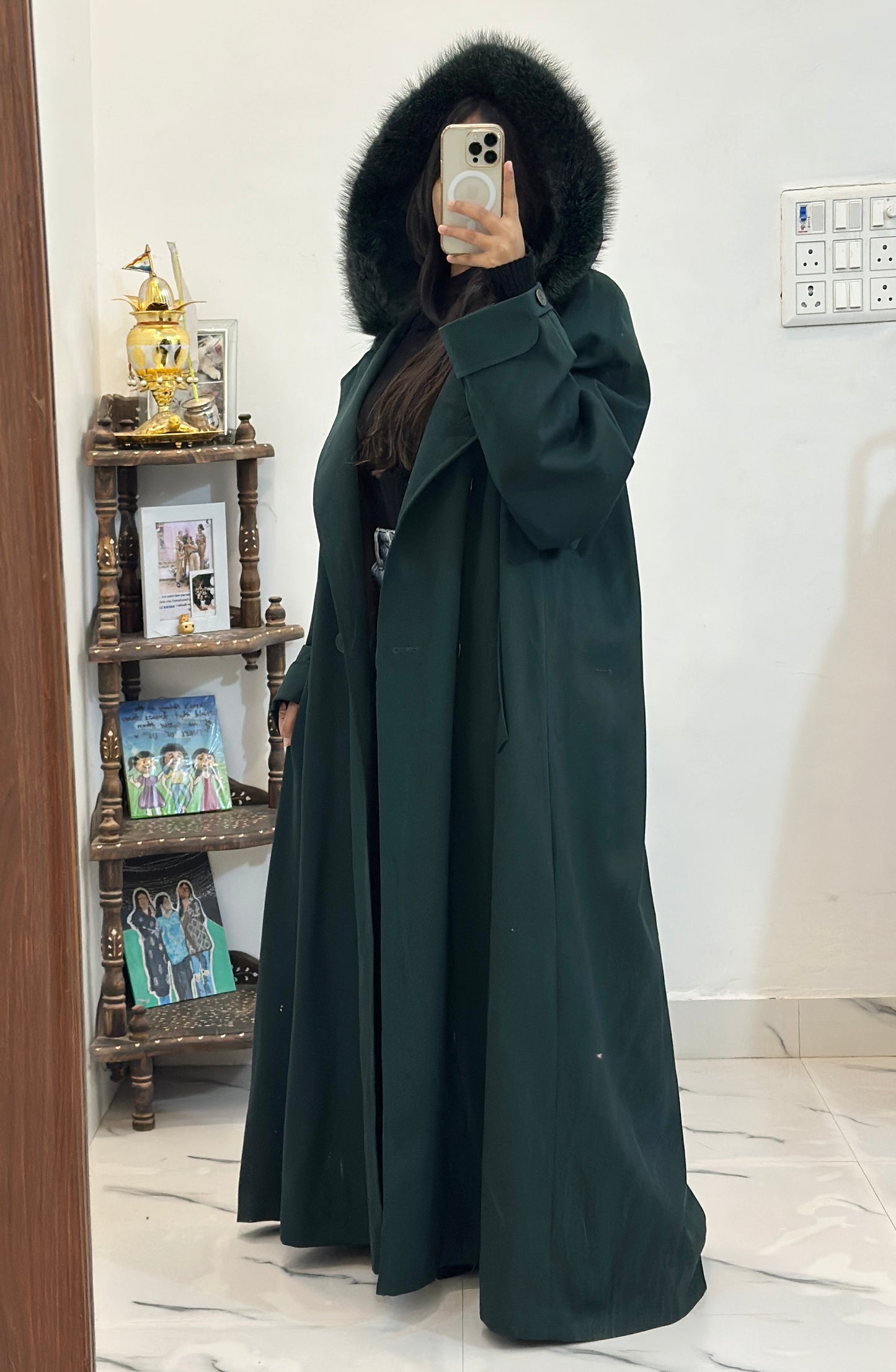 Heavy furr long coat (46-48)