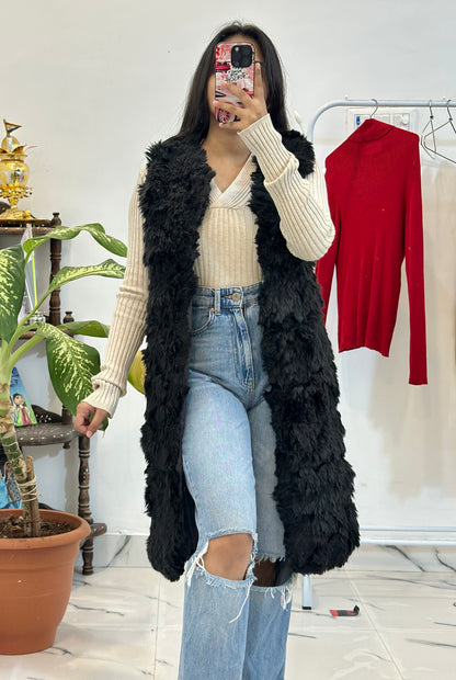 Furr long jacket with top (40-42)