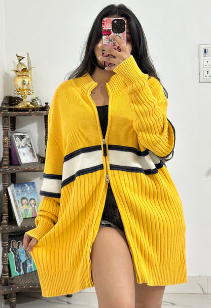 Oversized Korean zipper sweater (46-48)