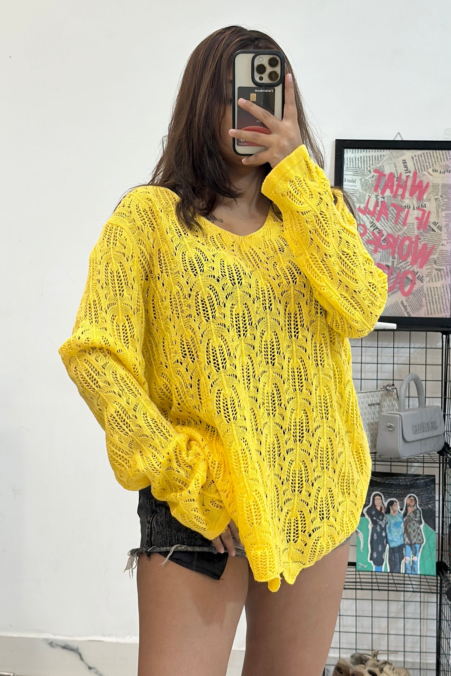 Oversized crochet top (44-46)