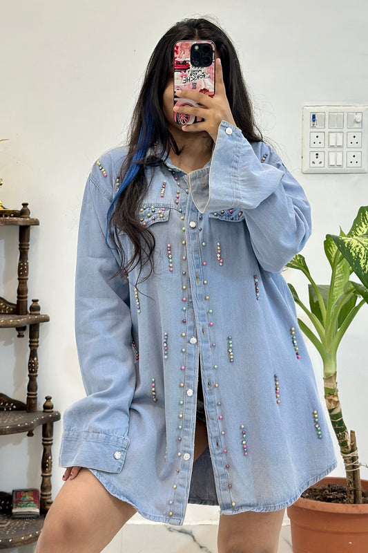 Oversized denim shirt (40-42)
