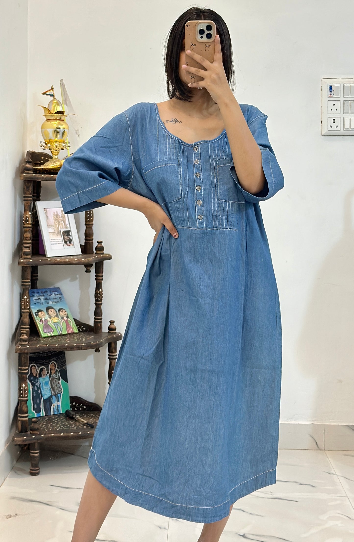 Denim oversized dress (40-42)